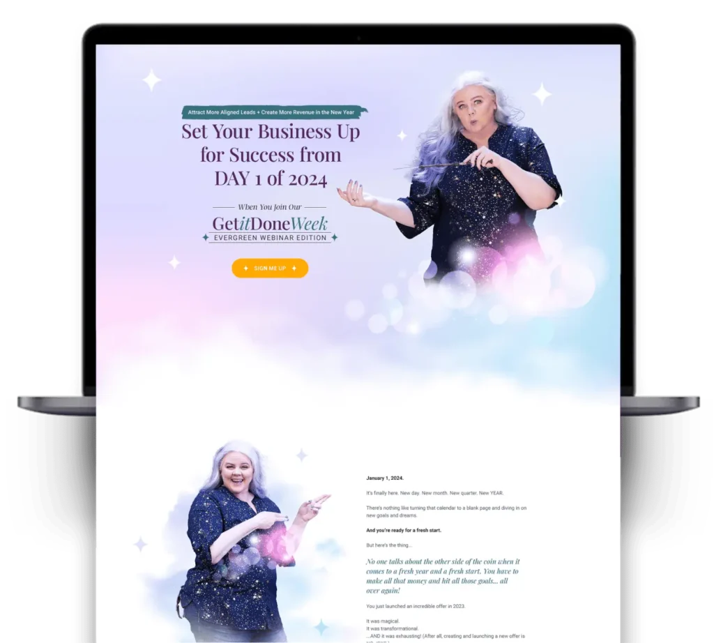 Spellbinding Launches Get It Done Week Sales Page Design